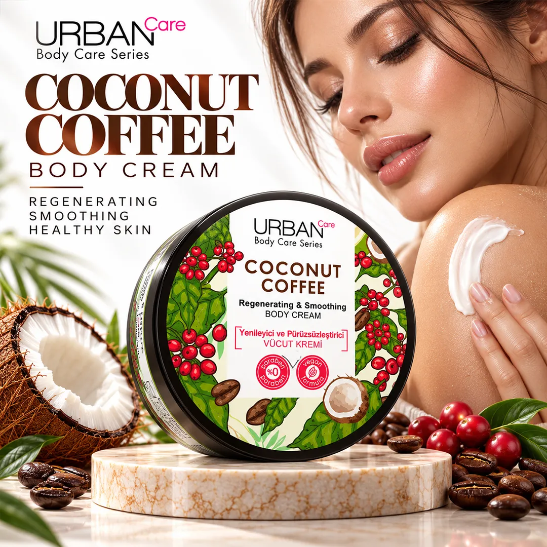 URBAN CARE COCONUT COFFEE BODY CREAM 200ML