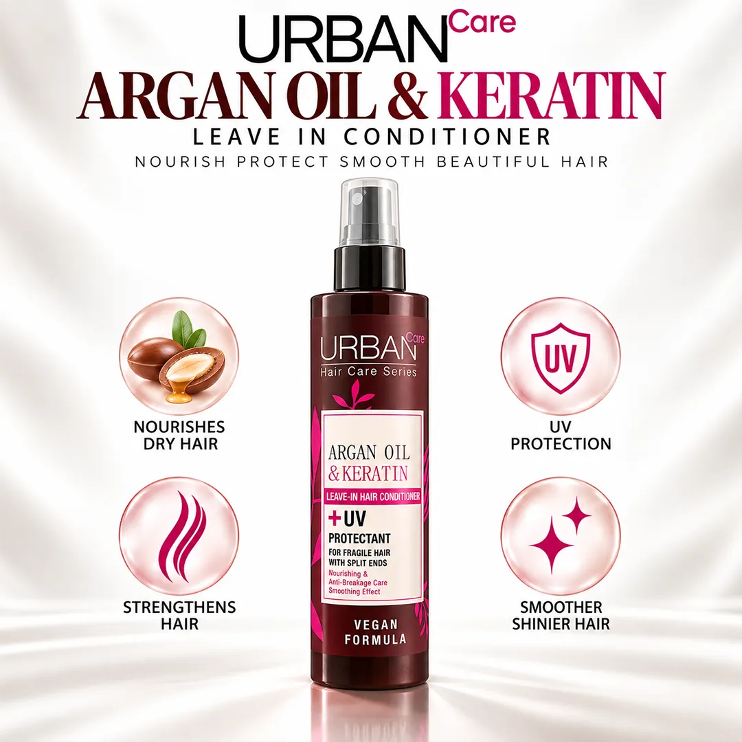 URBAN CARE ARGAN OIL & KERATIN LEAVE IN CONDITIONER 200ML