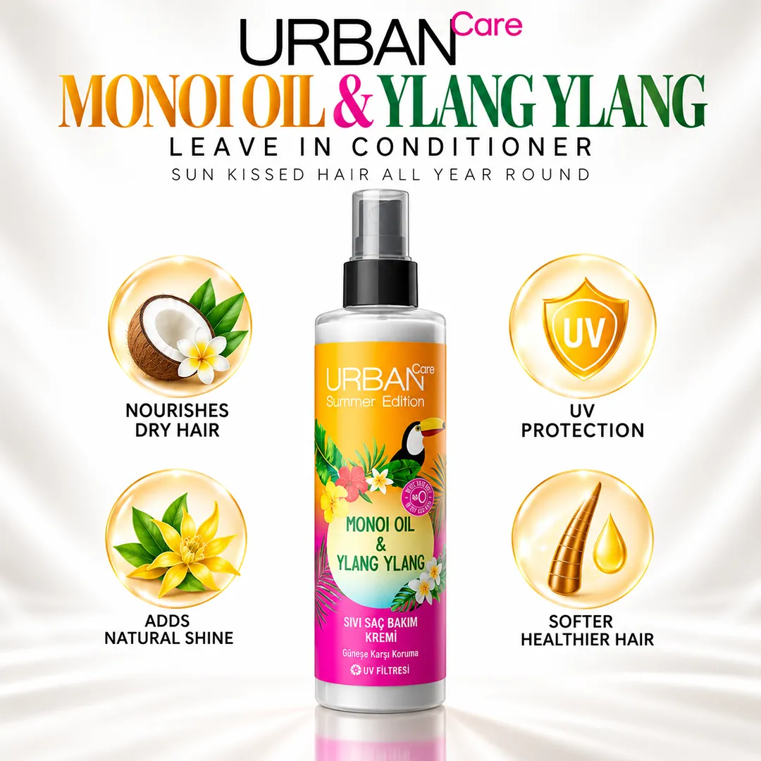 URBAN CARE MONOI OIL & YLANG YLANG LEAVE IN CONDITIONER 200M