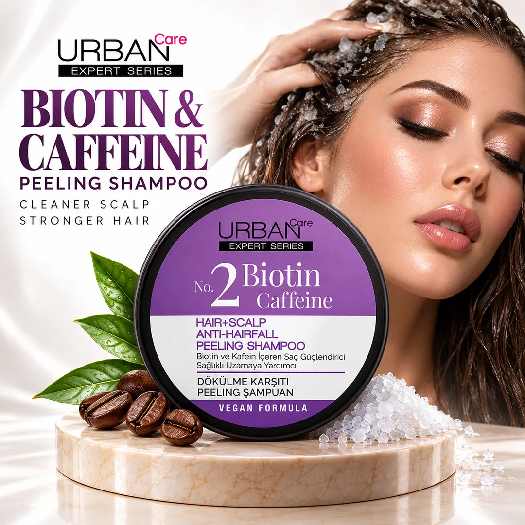 URBAN CARE BIOTIN & CAFFEINE PEELING SHAMPOO 200ML