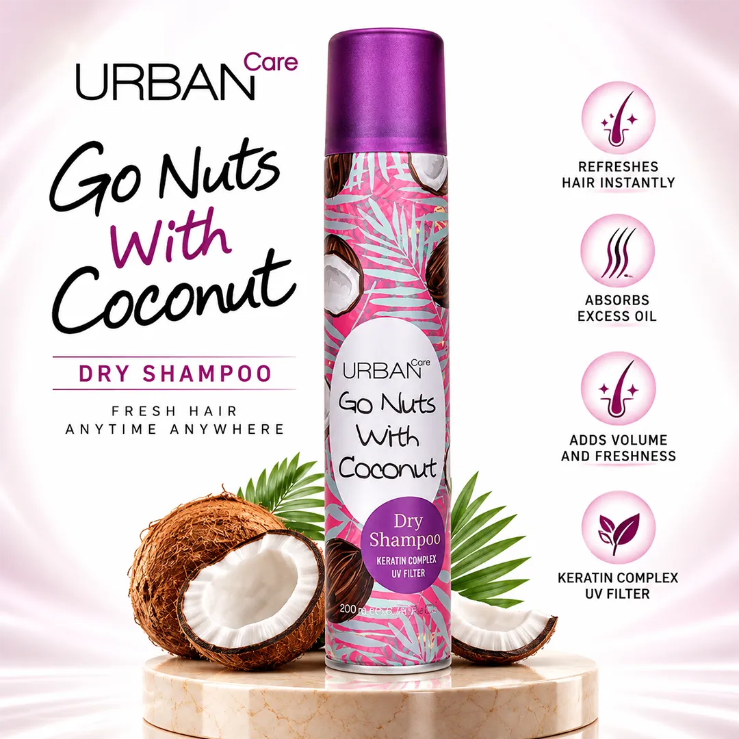 URBAN CARE DRY SHAMPOO 200ML GO NUTS WITH COCONUT