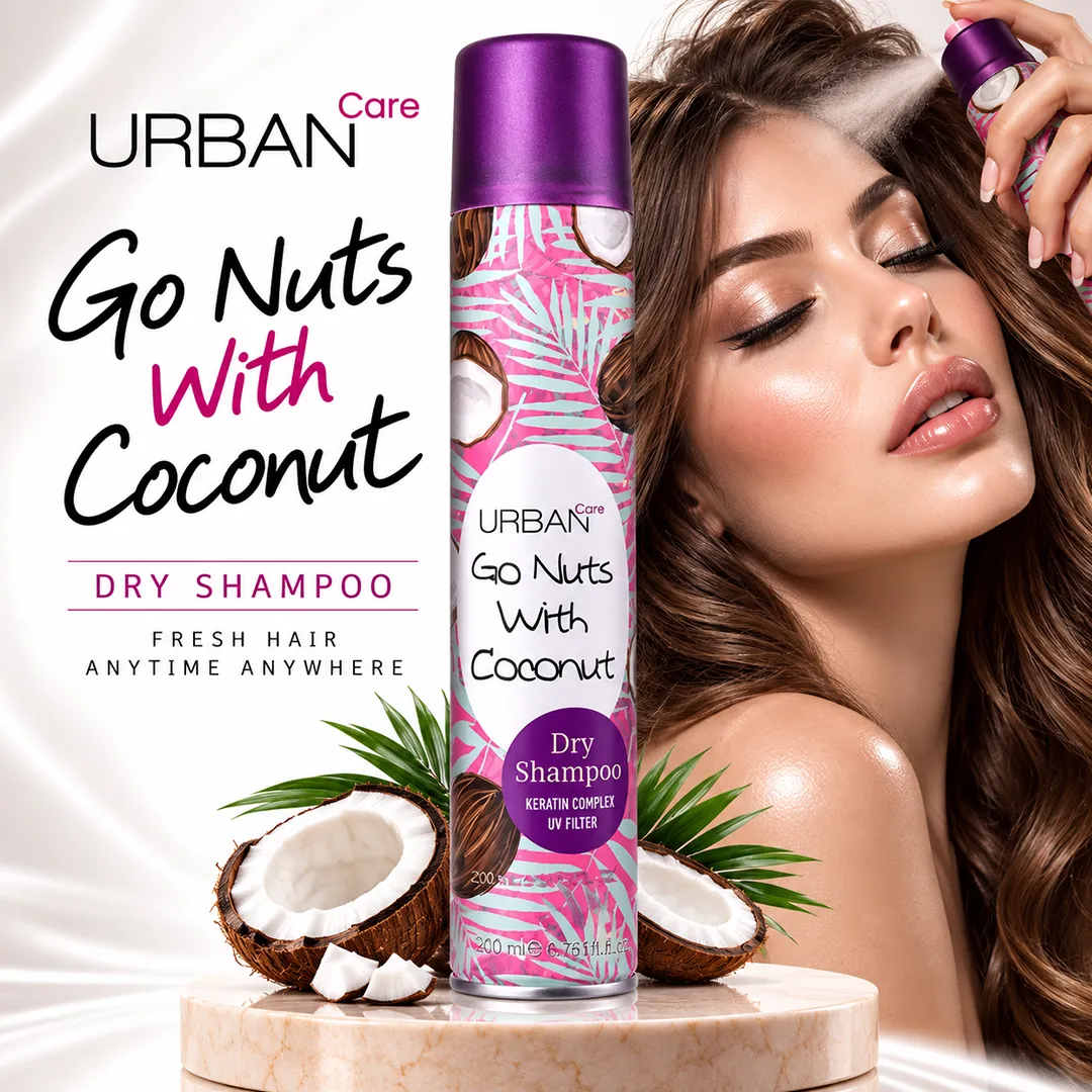 URBAN CARE DRY SHAMPOO 200ML GO NUTS WITH COCONUT