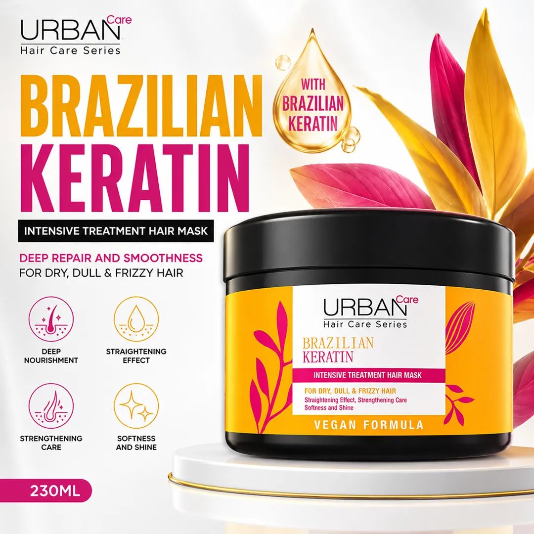 URBAN CARE BRAZILLIAN KERATIN INTENSIVE HAIR MASK 230ML